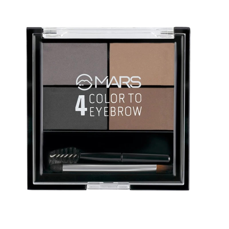 MARS 4 in 1 Eyebrow Powder Cake with Angled Eyebrow Brush and Spoolie | Long Lasting & Waterproof | (8g) - Thumbnail 2